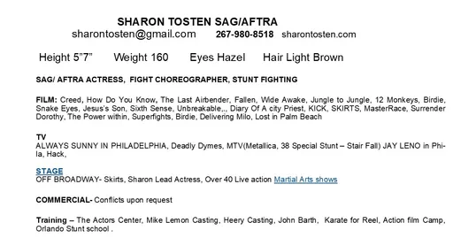  - Sharon Tosten SAG/AFTRA -  - Sharon Tosten - Acting - Sharon Tosten SAG/AFTRA -  - Sharon Tosten - Acting